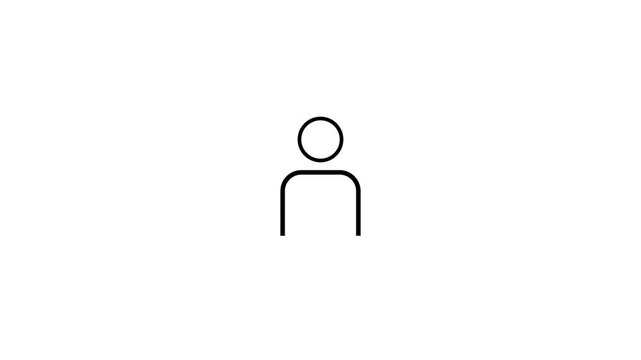 Simple Line of a Person Human Silhouette Minimalist line minimalist simple basic shape black line white background