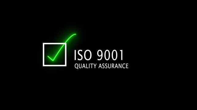 I S O 9001 Assurance Certification on Black Background ISO 9001 control management