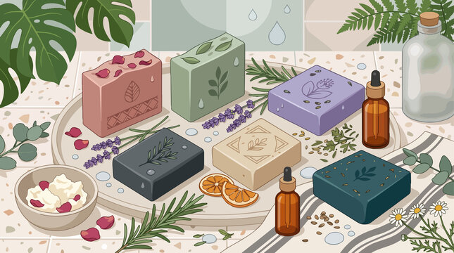Handcrafted Artisan Soaps: A delightful collection of artisanal soaps, infused with natural ingredients like rose petals, lavender, herbs, and botanicals.