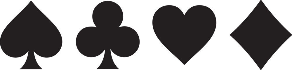Black playing card suits © MdAshfakurRahman