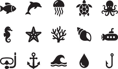 Black and white of animals, plants, and silhouette © SH STORE
