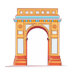 Fototapeta premium Flat design illustration of an archway