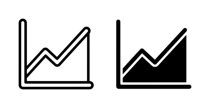 Line Graph Icons, Data Analysis Vector Set, Business Growth Charts, Financial Trend Visuals, Analytics Symbols
