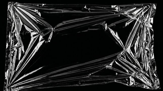 Shattered glass fragments on black landscape background