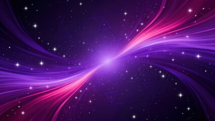 Obraz premium Cosmic space with stars and light waves