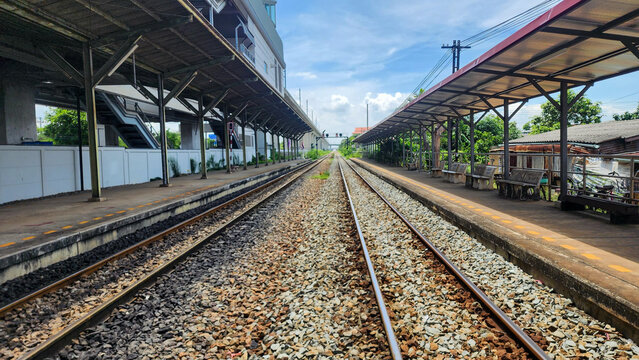railway tracks in the countryside