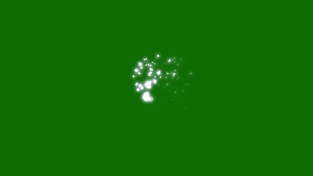 Glowing starlight glitter sparkle path with fairy dust shimmer particles, white twinkling doodle motion, seamless 4K sparkle trail animation and glitter line transition on green screen background