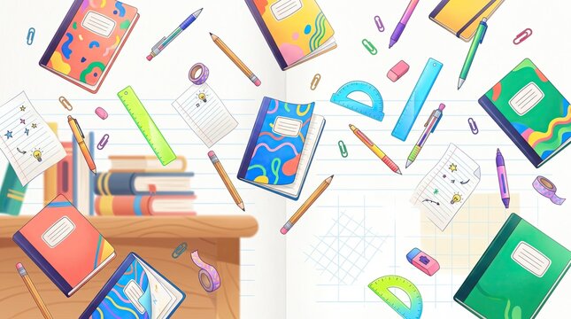 Floating School Stationery and Notebooks