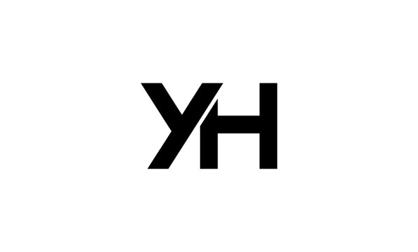 YH initial letters logo or YH monogram
