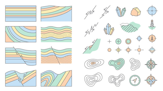 Geological Cross Sections and Symbols for Earth Science Education.
