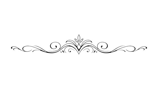 PNG Elegant decorative flourish design.
