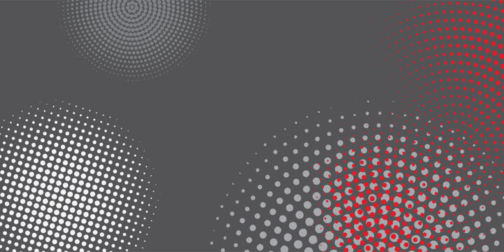 Abstract Circular Halftone Pattern with Gradient Colors.