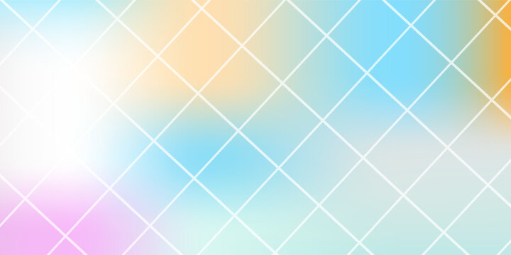 Blue pool tile mosaic pattern with water reflection and pastel gradient background