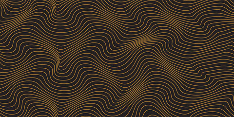 Fototapeta premium background with abstract gold colored vector wave lines pattern