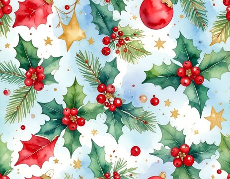 Colorful floral pattern with red and white flowers.