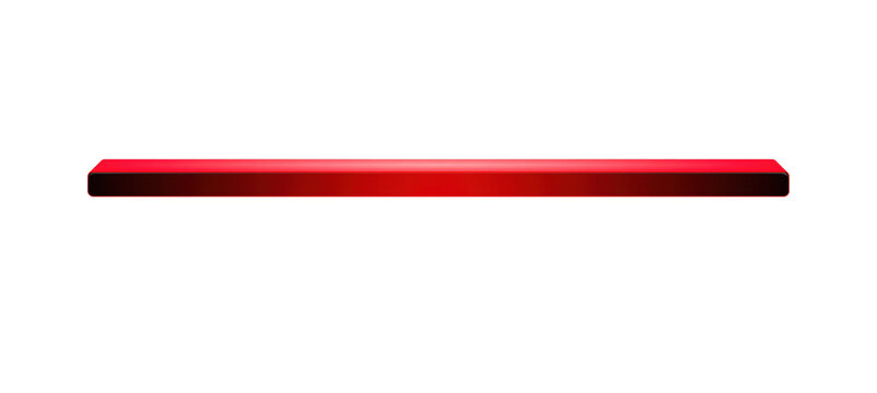 Red LED indicator light bar on transparent background
