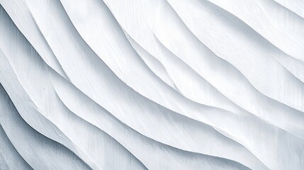 Obraz premium A close-up view of a white textured surface with wavy layered patterns