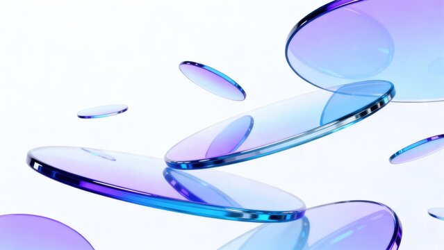 Floating Glass Discs