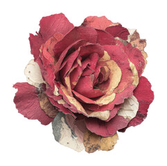 Obraz premium PNG Textured paper rose illustration
