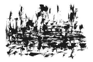 Fototapeta premium Abstract grunge black background. Ink rough textured paint overlay texture banner. Distressed rustic textured effect. Vector Illustration