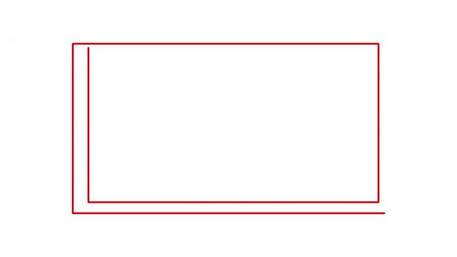 Rectangular, square shape, frame, buble, outline self drawing animation. Red line animated on white background. Copy space. Set	