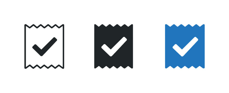 Transaction Confirmation Icons. Completed transaction confirmation outcome