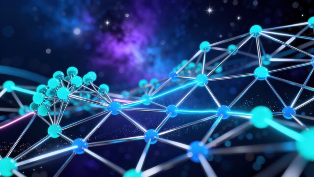 Abstract network structure in space