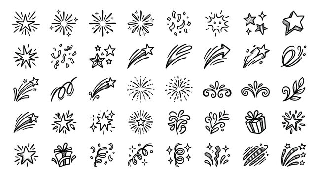 Collection of Various Christmas Icons.