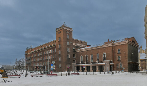 January 21, 2022, Riga, Latvia Riga Technical University Historic Main Building at 1 Kalku Street in Old Town Riga, Latvia