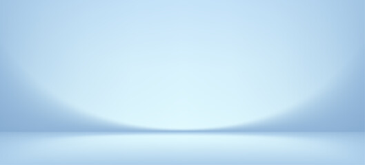 Blue gradient studio background with elegant floor display. Perfect vector abstract backdrop for product presentation, featuring soft light and minimal design for luxury mockup scenes © MegaShabanov