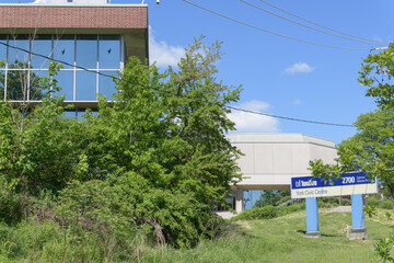 Naklejka premium sign outside York Civic Centre, a municipal gov office complex, located at 2700 Eglinton Av W, Toronto