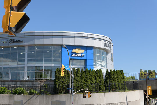 wide view of Old Mill Chevrolet Buick GMC, a dealer, located at 2595 St Clair Av W, Toronto
