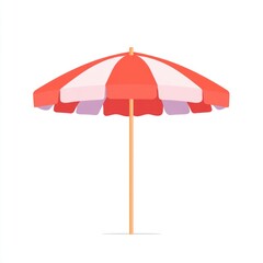 Obraz premium Colorful beach umbrella illustration.