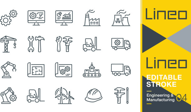 Collection of 24 minimalist line art icons depicting everyday objects, chores, and activities in editable stroke vector format.