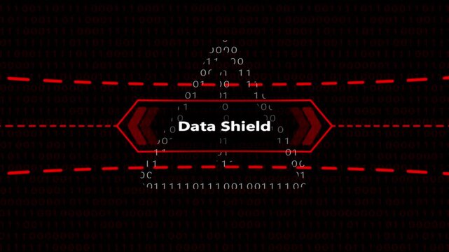 Data shield cyber security abstract background, with binary code, and digital protection, interface cybersecurity