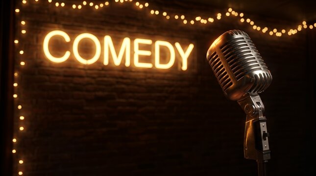 Stand Up Comedy Club Stage Background
