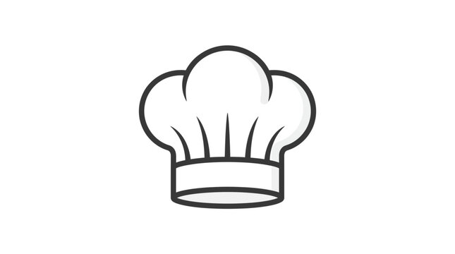 Chef Hat Icon - Simple Illustration of a Traditional Toque Blanche for Culinary Professionals