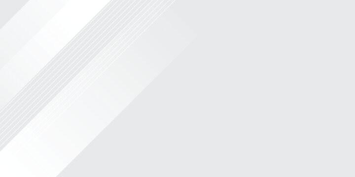 Abstract White and Grey Background with Modern Geometric Diagonal Lines and Subtle Gradient Soft Shadows for Professional Business Presentation, Corporate Website, and Minimalist UI UX Design