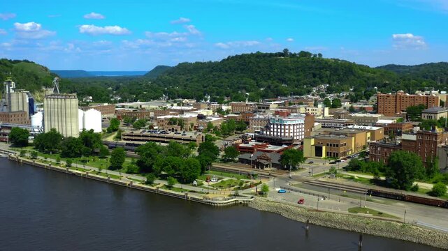 Main Street River Town America USA
