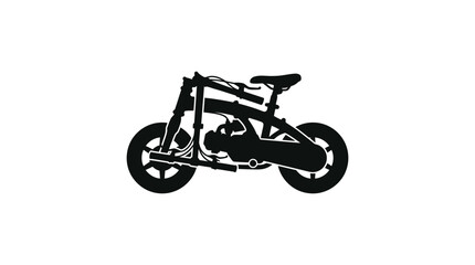Obraz premium Black Motorcycle Side View Profile.