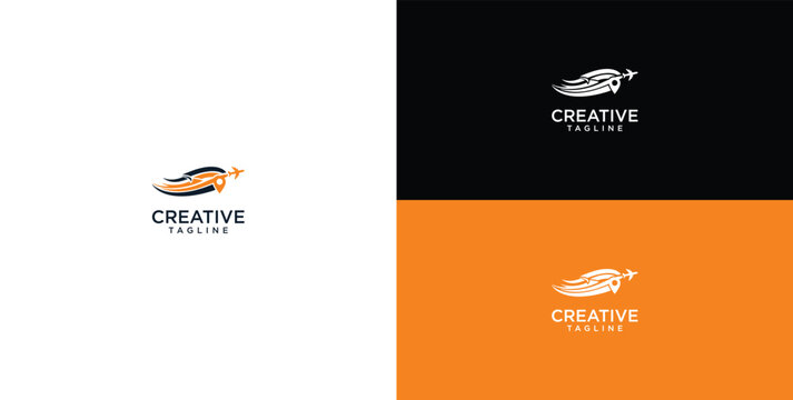 Logo design. Modern and bright travel company logo template.