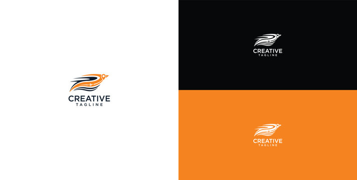 Logo design. Modern and bright travel company logo template.