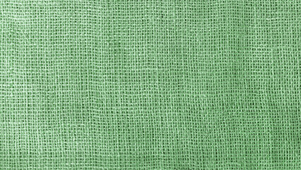 Fototapeta premium Coarse Green canvas background with a pronounced mesh structure
