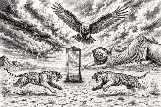 eagle in the desert