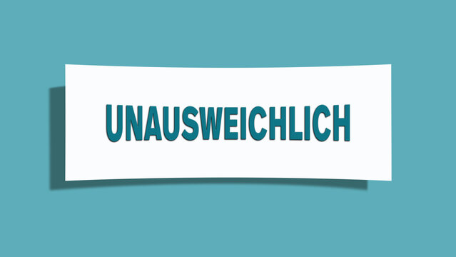 Unausweichlich (Inevitable) - A card isolated on light green background.