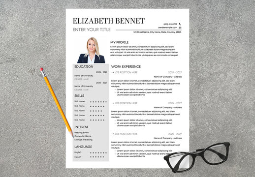 Modern Professional Resume Template Design