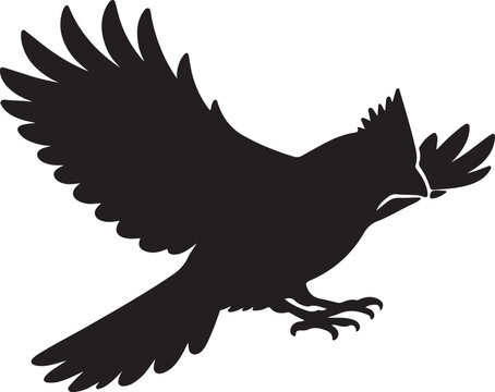Northern cardinal silhouette collection vector bird wildlife design
