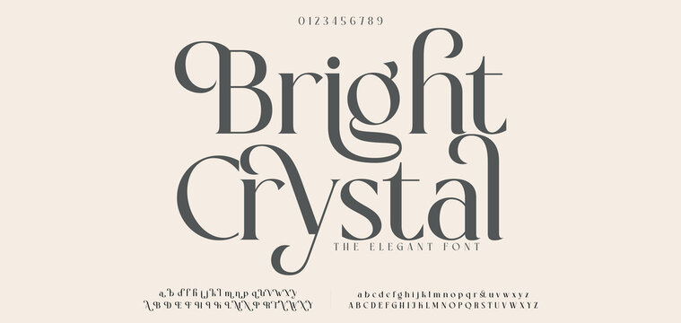 Beauty fashion Luxury font alphabet logo. Typography beautiful elegant classic letters serif italic fonts decorative wedding vintage retro logos. vector illustration