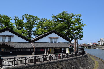 Obraz premium 山居倉庫 国指定史跡 山形県酒田市