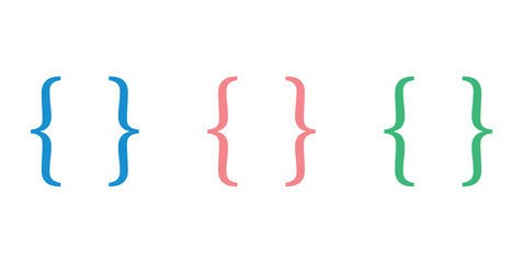 Obraz premium bracket Curly Brace Icon Vector.